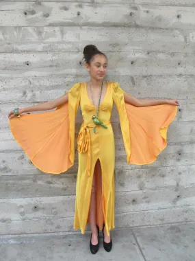 BIBA Gold Gown with Full Sleeves - SOLD