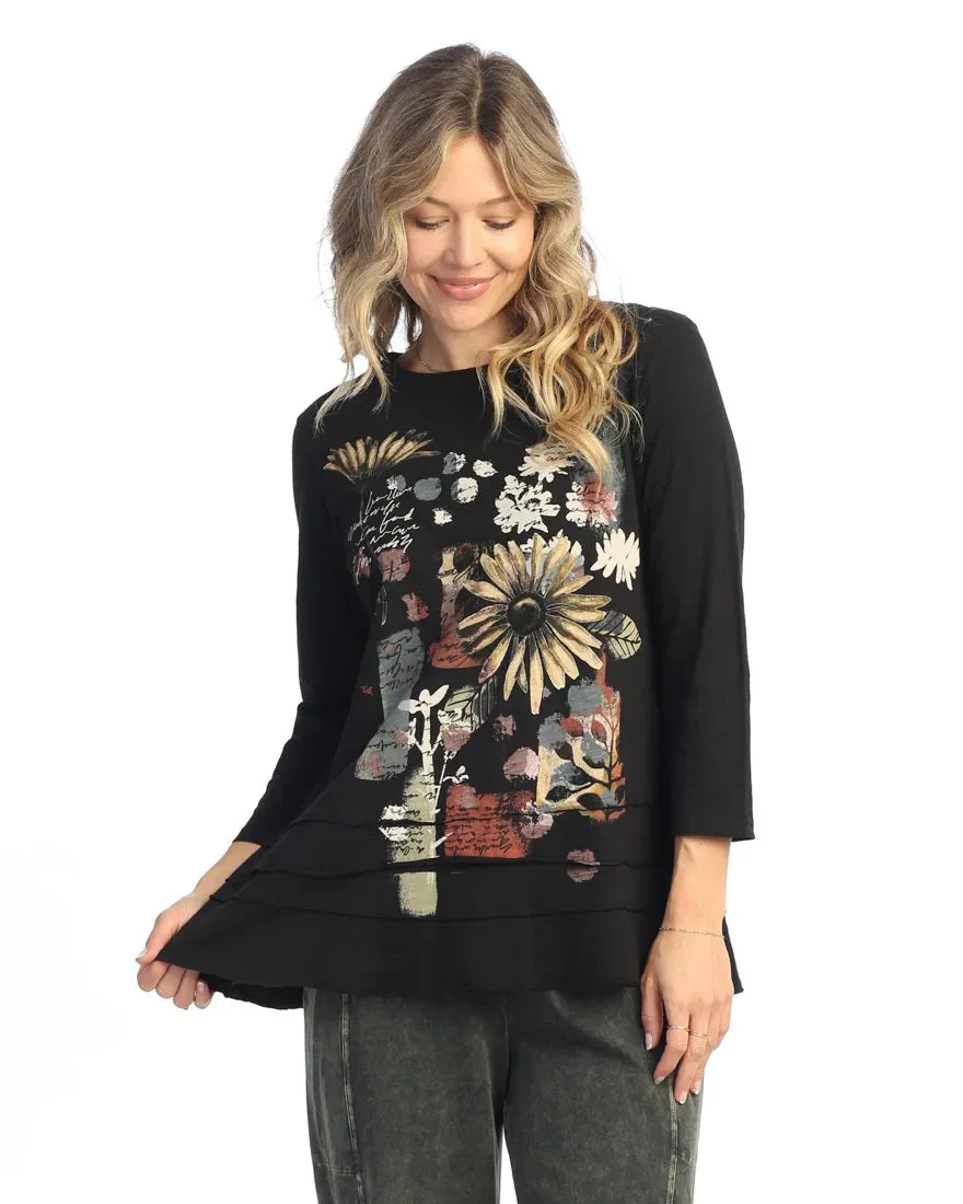 Golden Mineral Washed Cotton Layered Top