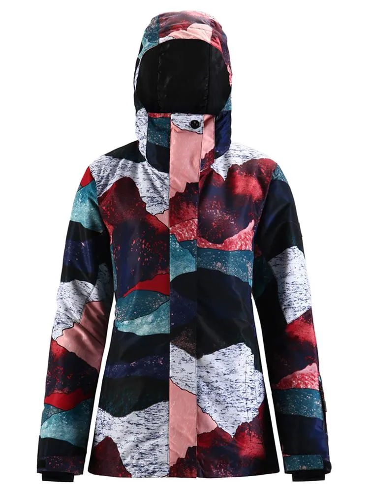 New winter women's snow suit warm quilted waterproof and windproof thickened single and double board ski jacket