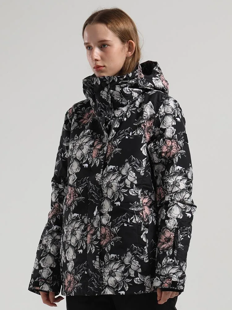 New winter women's snow suit warm quilted waterproof and windproof thickened single and double board ski jacket