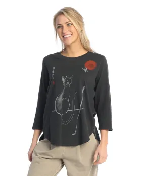 Nine Lives Pigment Dyed Cotton Top