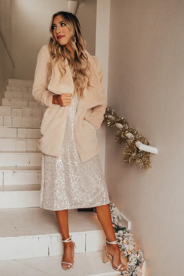 Plush Perfection Coat In Iced Latte